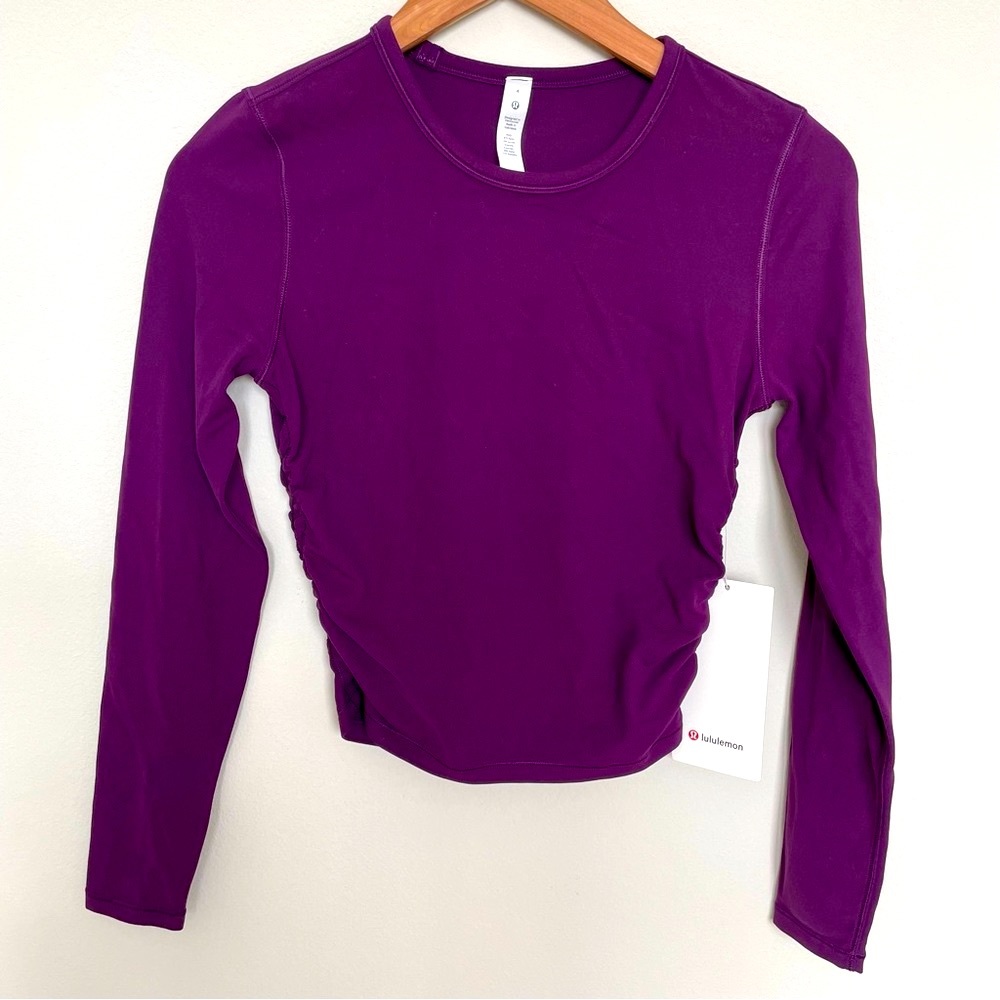 lululemon athletica All It takes Long Sleeve Crew Top in Dramatic Magenta